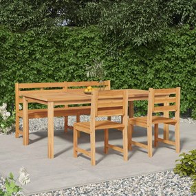 3157203 vidaXL Set mobilier pentru grădină, 4 piese, lemn masiv de tec