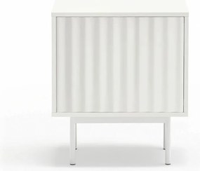 Noptieră albă cu aspect mat Sierra – Teulat