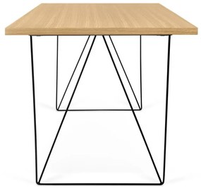 Birou TemaHome Flow, 140 x 75 cm, cu aspect de lemn