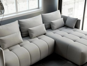 Colțar extensibil dumonde cu ladă de depozitare si sezut confortabil din spuma high-density, Malta Enjoy Grey II 235x185 cm