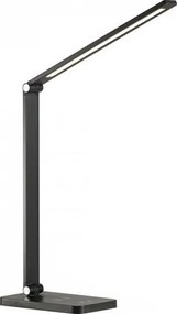 Lampă de birou LED cu dimmer și încărcare wireless NOBLITE Q LED/7W/230V 3000/4000/6500K neagră