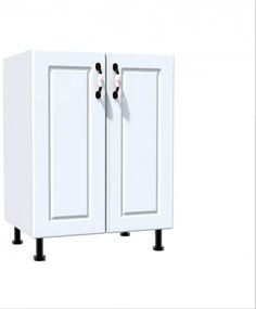 Corp inferior 60 cu 2 usi Zebra MDF alb drept