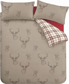 Lenjerie de pat bej pentru pat dublu/extinsă cu 3 piese 230x220 cm Stag – Catherine Lansfield