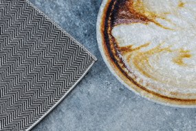 ANDRE 33300 covor lavabil Cafea bucatarie, anti-alunecare - gri / maro