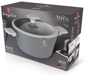 Oală cu capac 24 cm, 4.5 L Berlinger Haus BH 8260, Aspen Collection, antiaderentă cu strat de titan, compatibilă cu inducție
