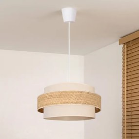 BRILAGI - Lampă suspendată cu cablu SPACE, 1x E27/60W/230V, Ø 40 cm, bej/crem