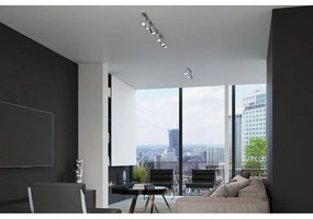 Plafonieră Sollux Etna 4L, argintiu