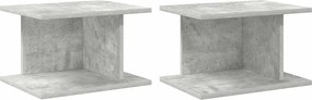 vidaXL Noptieră 2 pcs Gri din beton 40 x 30 x 25 cm Lemn compozit