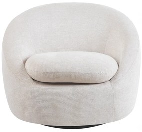 Fotoliu Rotativ – Fotoliu Modern și Confortabil pentru Living, Material Textil, Crem