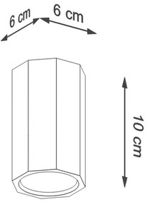 Spot ZEKE 1xGU10/40W/230V 10 cm stejar Sollux SL.1033