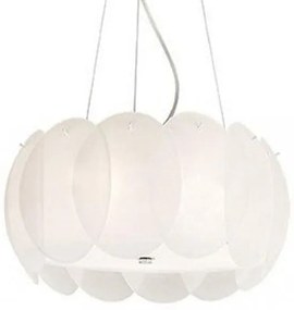 Lustra, Pendul modern inaltime reglabila, diam.44cm OVALINO SP5 BIANCO 074139