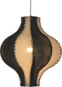 Lustră suspendată din iută împletită și metal, bicolor, finisaj natural, 54 x 50 cm, „Forges”