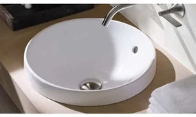 Lavoar rotund Geberit Variform diametrul 40 cm cu preaplin, montaj incastrat, portelan, alb - GEC500.701.01.2