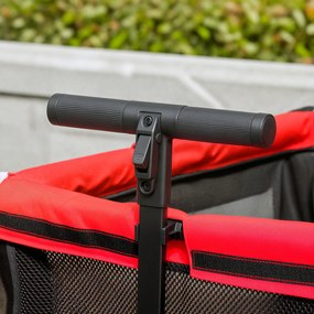 PawHut Hundewagen Hundebuggy pliabil pentru câini și pisici de până la 30 kg 110 x 65 x 102 cm Rot | Aosom Romania