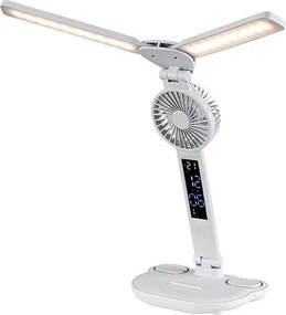 Rabalux NOVILO 74030 - Lampă de birou LED reglabilă cu ventilator, LED 7W/5V