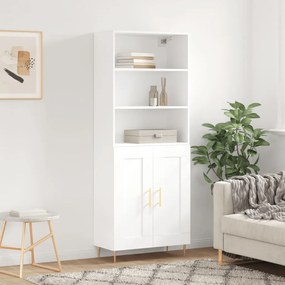 vidaXL Dulap înalt, alb, 69,5x34x180 cm, lemn compozit