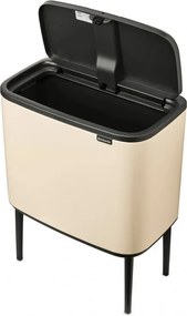 Coș Brabantia Bo Touch 1005546, 36 l, Deschidere lină și silențioasă, Deschidere mare, Bej