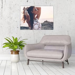 Tablou - Femeia pe plajă (70x50 cm)