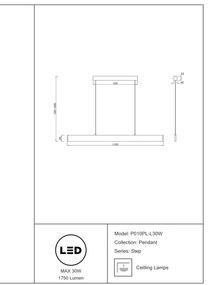 Lustra LED slim cu iluminat up/down Step 30W alba