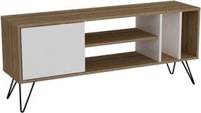 Comoda TV MISTICO-140, nuc/negru/alb, PAL melaminat, 140x36x59 cm