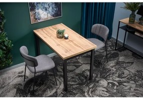 Masă de dining KINDOR, stejar Wotan/negru