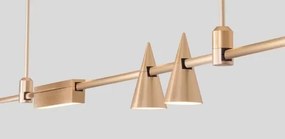 Sistem tubular magnetic-decorativ GRAMMI 03 H-35cm, auriu satinat