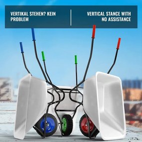 TIMBERTECH Roabă de grădină 140 x 54 x 60 cm, verde, oțel