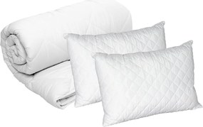 Set Blanche, 2 perne microfibra 50x70 cm si pilota matlasata 350g/mp, 180x200 cm