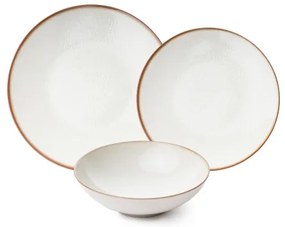 Set de masă din porțelan, 24 piese, bej