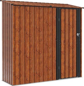 vidaXL Magazii pentru grădină Maro 203,5 x 73 x 200 cm Metal