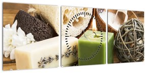 Tablou - Momente pentru relaxare (cu ceas) (90x30 cm)