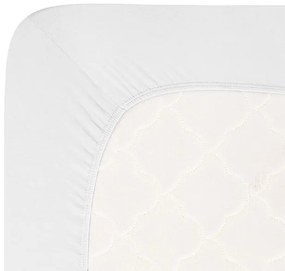 Cearșaf elastic jersey cu elastan alb 180 x 200 cm