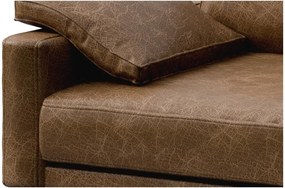 Canapea din piele MESONICA Musso, maro coniac, 173 cm