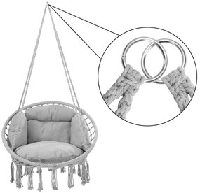 Deuba Scaun suspendat 80x60x140cm - gri