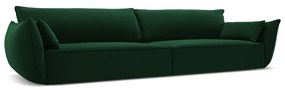 Canapea verde-închis cu tapițerie din catifea 248 cm Vanda – Mazzini Sofas