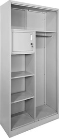 Vestiar metal cu seif Zogi Gri deschis 90x45x180 cm
