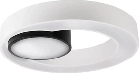 Plafonieră LED modernă Erste Donut 500mm 45W 2250lm, CCT 3000K-6000K reglabilă prin telecomandă, design circular alb-auriu pentru interior