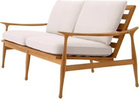 Canapea eleganta pentru exterior design LUX Manzo natur / flores off-white