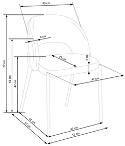 Scaun de bucaterie Alanna, gri/negru