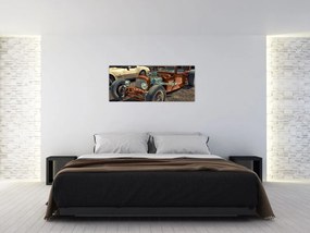 Tablou cu mașina maro (120x50 cm)