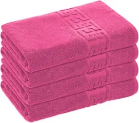 Set 4 Prosoape Baie Bumbac 100%, 550g/m², Greek