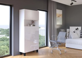 Masă PC Home (alb lucios). Promo -7%. 1124933