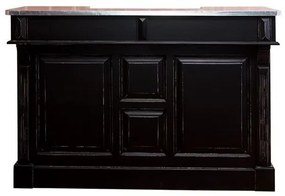 Bar lemn masiv 160 cm negru/zinc Martin