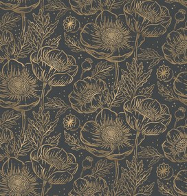 Fototapet, Golden Poppy, Midnight, Rebel Walls