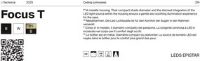 Spot LED aplicat stil minimalist Focus T negru