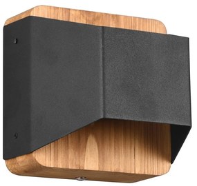 Aplică de perete negru-mat LED cu intensitate reglabilă Arino – Trio