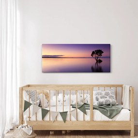 Tablou cu nivelul apei la răsăsrit de soare (120x50 cm)