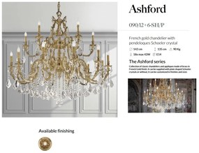 Candelabru XXL 18 brate LUX cu cristale Scholer, Ashford