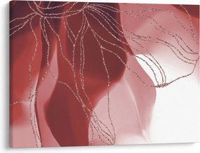 Tablou - Floare abstractă roșie N⁰1 (70x50 cm)