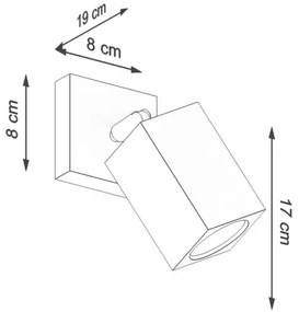 Spot de perete KEKE 1xGU10/40W/230V stejar Sollux SL.1035